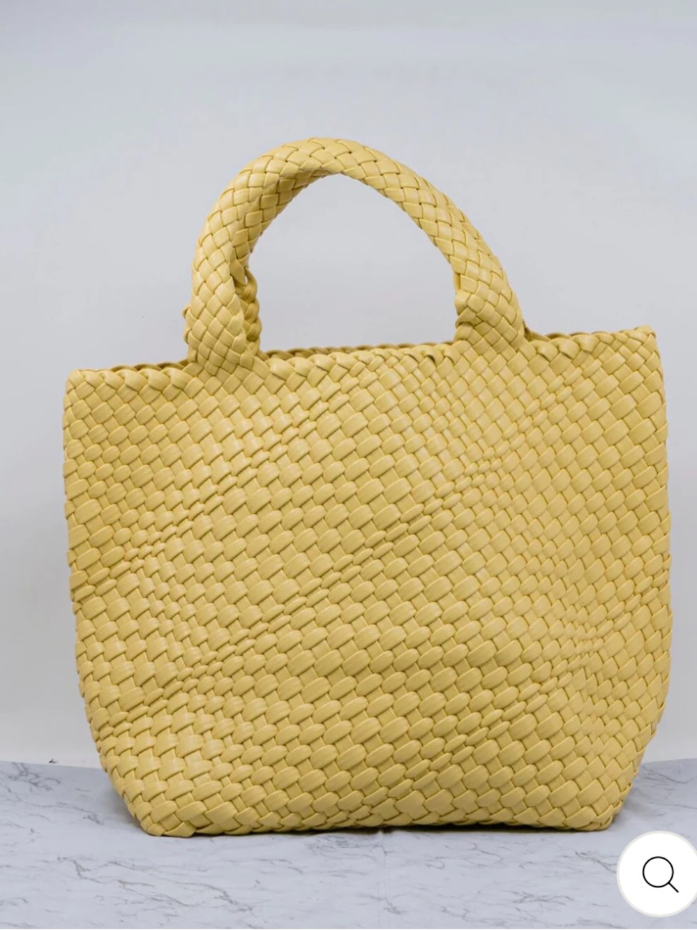 Yellow Woven Tote Bag